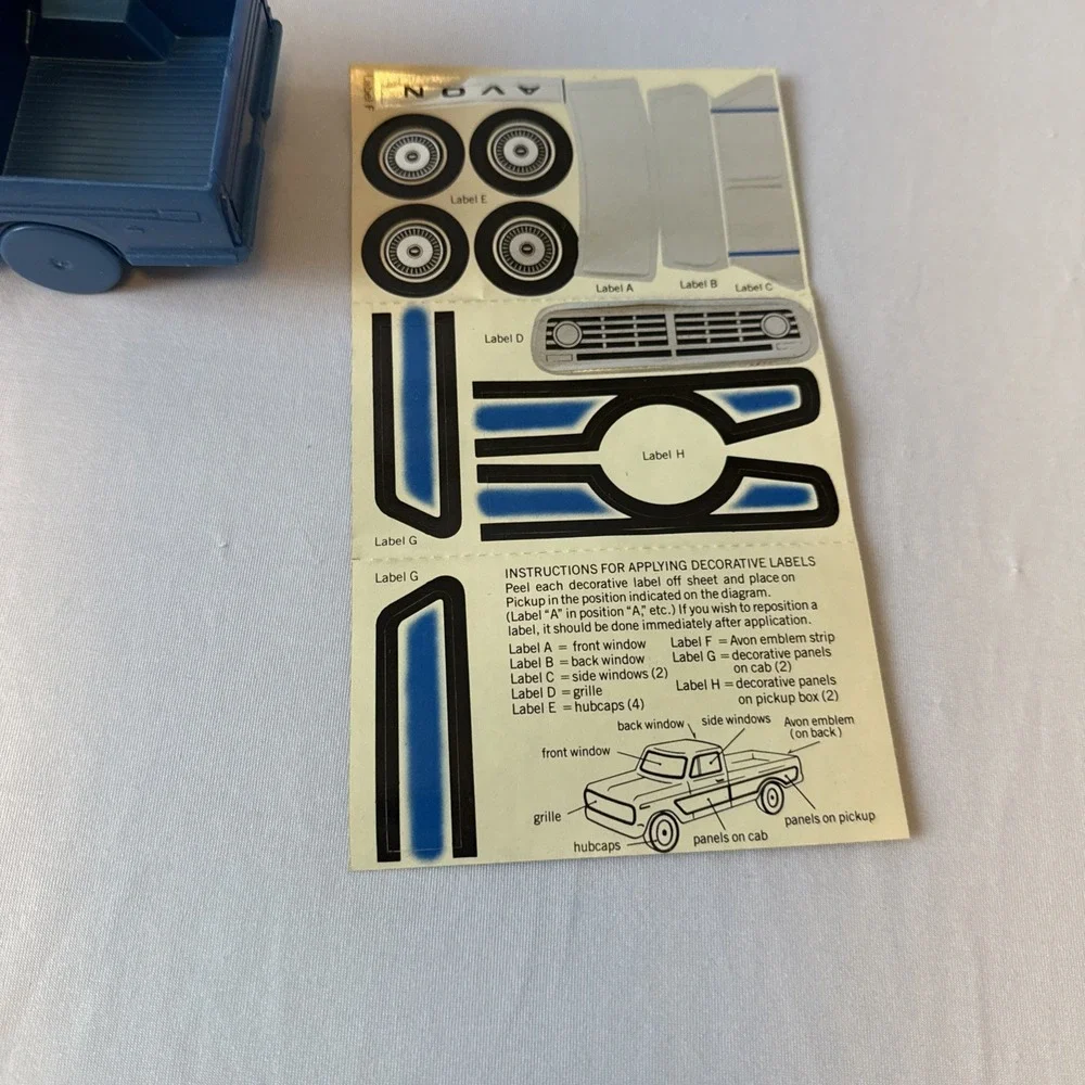Vtg Avon 73 Ford Ranger Pickup Wild Country After Shave Decanter Full Box Decals
